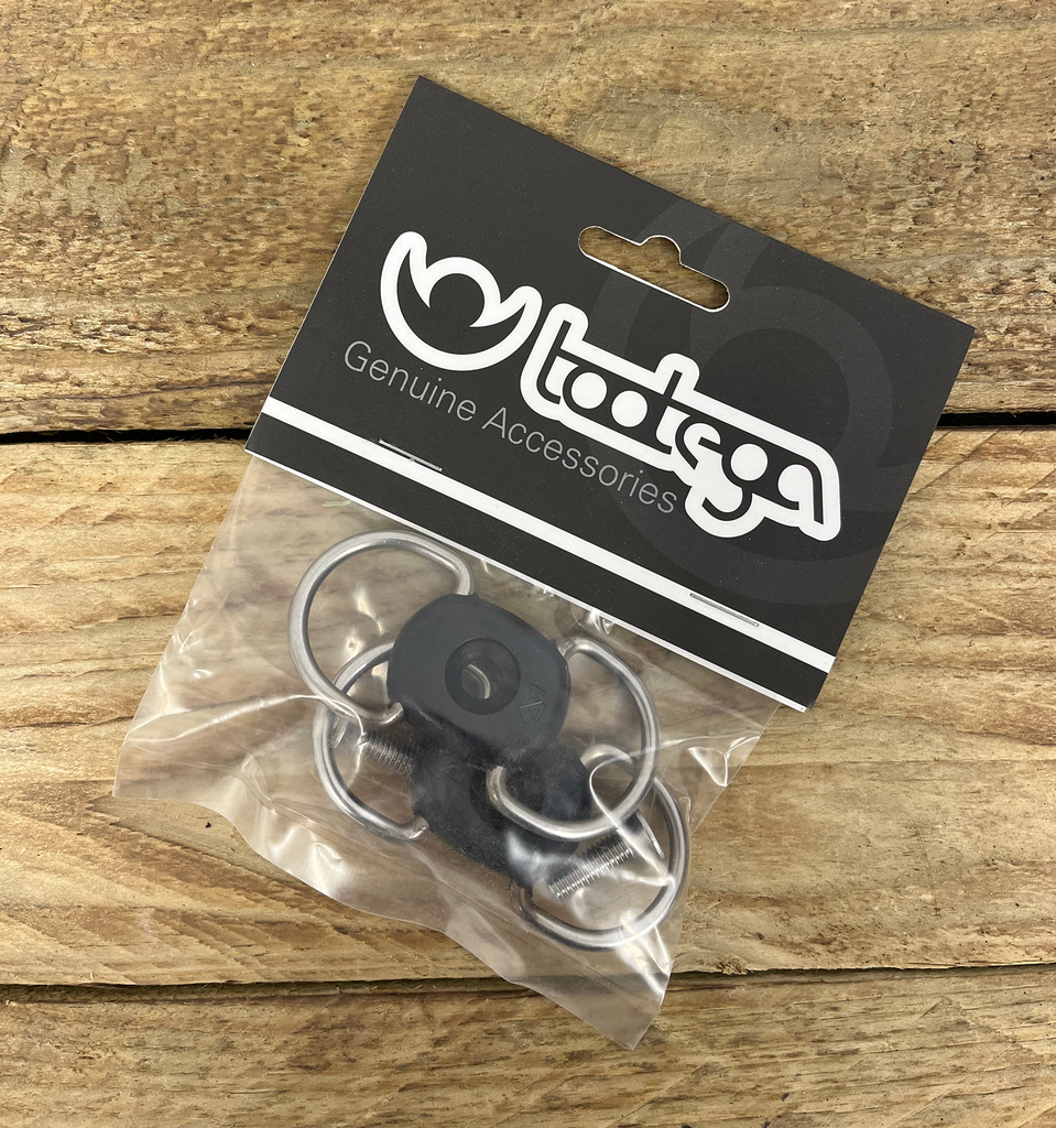 Pack of 2 Double D-rings with stainless bolts